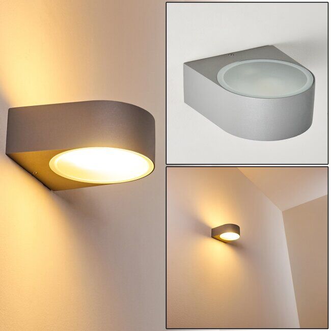 hofstein HADERSLEV Outdoor Wall Light grey, 1-light source - modern - outdoors - Expected delivery time: 6-10 working days