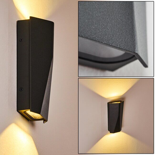 hofstein Wall Light Ingvar LED anthracite, 2-light sources - modern - outdoors - Expected delivery time: 6-10 working days