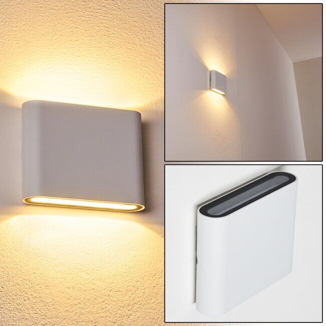 hofstein Outdoor Wall Light Tinglev LED white, 2-light sources - modern - indoors, outdoors - Expected delivery time: 6-10 working days