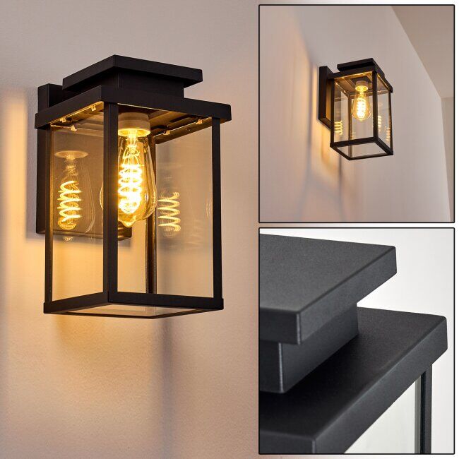 hofstein TIEVA Outdoor Wall Light black, 1-light source - modern - outdoors - Expected delivery time: 6-10 working days