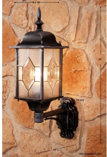 hofstein Amapala wall light black, 1-light source - classic - outdoors - Expected delivery time: 6-10 working days