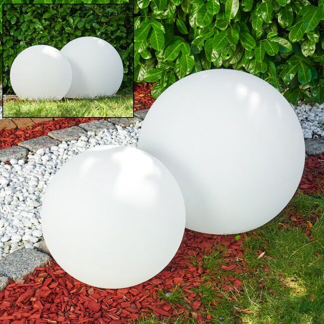 hofstein Globe light set Arslev white, 2-light sources - contemporary, modern - outdoors - Expected delivery time: 6-10 working days
