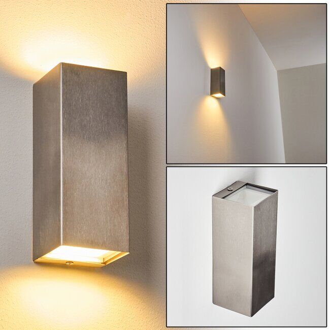 hofstein Bogachiel Outdoor Wall Light LED brushed steel, 1-light source - modern - outdoors - Expected delivery time: 6-10 working days