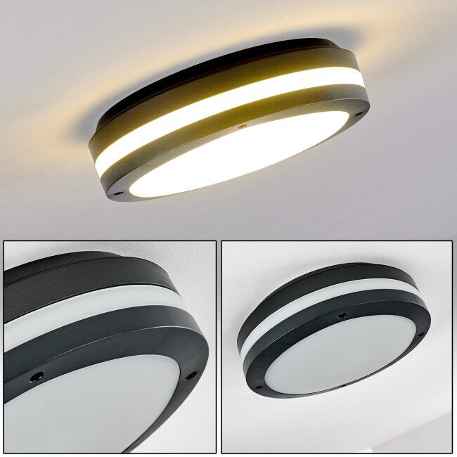 hofstein Wollongong outdoor ceiling light LED anthracite, 1-light source - modern - outdoors - Expected delivery time: 6-10 working days