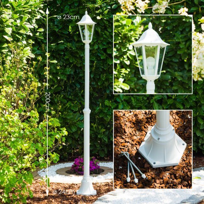 hofstein Esteli path light white, 1-light source - antique - outdoors - Expected delivery time: 10-14 working days