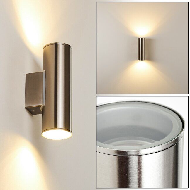 hofstein BRACHY Outdoor Wall Light LED stainless steel, 2-light sources - Basic, modern - outdoors - Expected delivery time: 6-10 working days