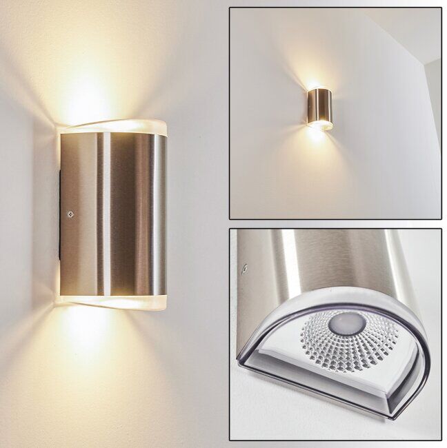 hofstein RUMAR outdoor wall light LED stainless steel, 1-light source - modern - outdoors - Expected delivery time: 6-10 working days