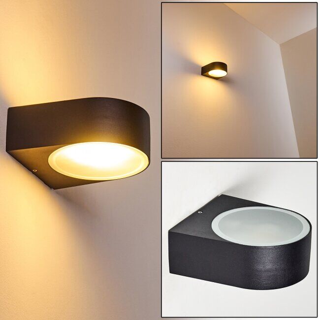 hofstein HADERSLEV Outdoor Wall Light black, 1-light source - modern - outdoors - Expected delivery time: 2-3 weeks