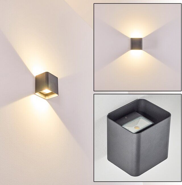 hofstein VIKOM outdoor wall light LED anthracite, 2-light sources - modern - outdoors - Expected delivery time: 6-10 working days