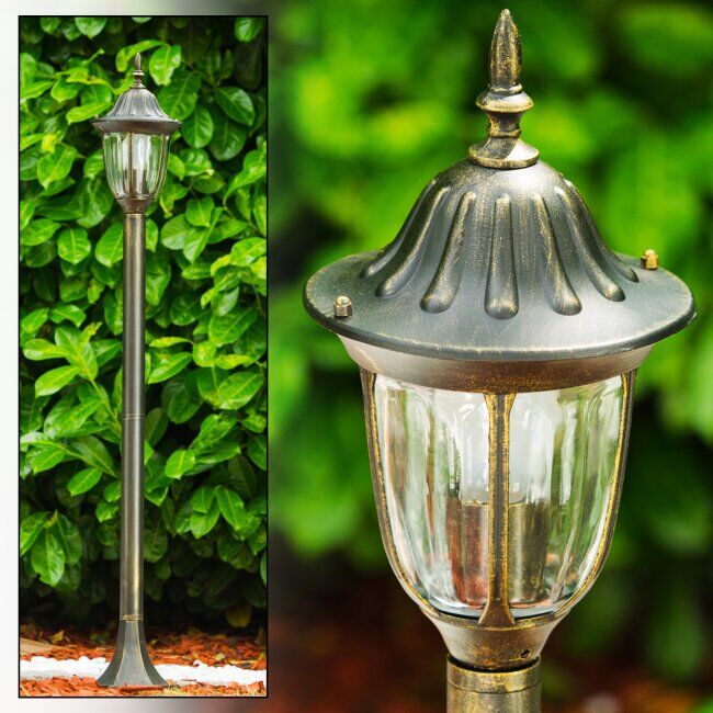 hofstein Ribadeo path light brown, gold, 1-light source - antique, cottage - outdoors - Expected delivery time: 6-10 working days