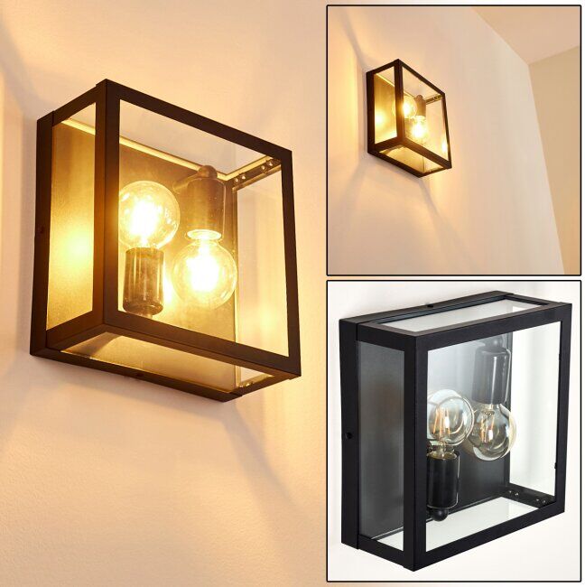 hofstein Caudry Outdoor Wall Light black, 2-light sources - modern - outdoors - Expected delivery time: 6-10 working days