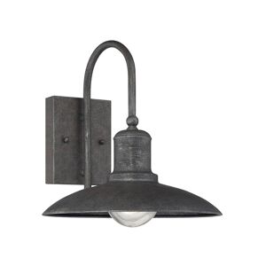 Savoy House Mica 11 in. W x 11 in. H 1-Light Artisan Rust Hardwired Outdoor Wall Sconce with Seeded Glass Shade