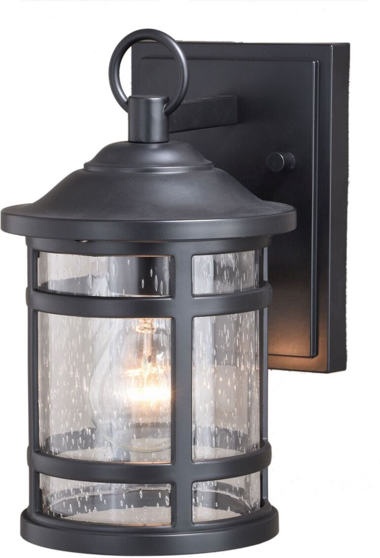 Vaxcel Southport Rust Proof Outdoor Wall Light with Clear Glass - Black