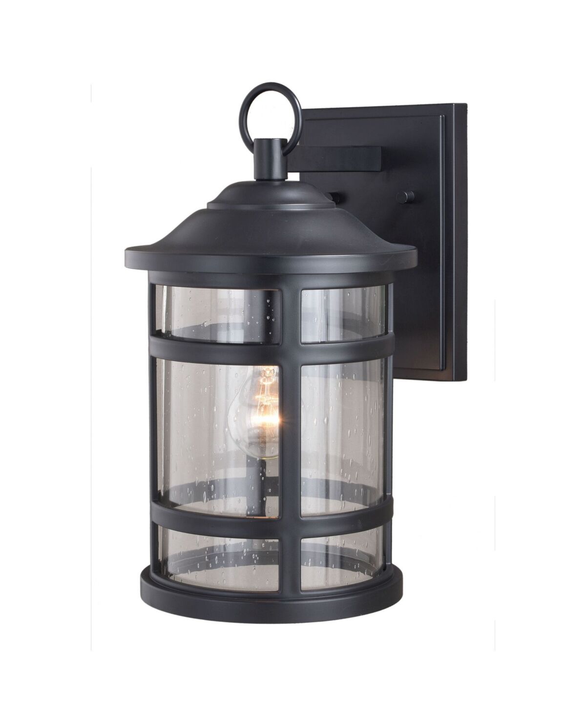 Vaxcel Southport Rust Proof Outdoor Wall Light with Clear Glass - Black