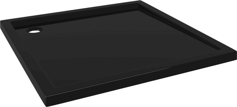 vidaXL Receveur de douche carré ABS Noir 90x90 cm