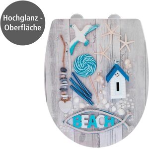 WENKO WC-Sitz »Beach High Gloss«, (1 St.), Thermoplast bunt