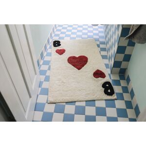 TOM TAILOR HOME Badematte »Bings Heart of Bings«, Höhe 10 mm,... weiss/rot  rechteckig (60 cm x 100 cm)