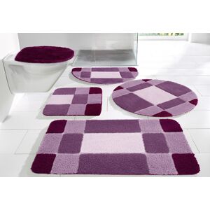 my home Badematte »Pia«, Höhe 20 mm, rutschhemmend beschichtet,... purple Größe 3-tlg. Stand-WC Set