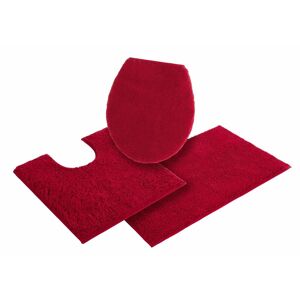 Home affaire Badematte »Maren«, Höhe 15 mm, rutschhemmend beschichtet,... rot Größe 3-tlg. Stand-WC Set