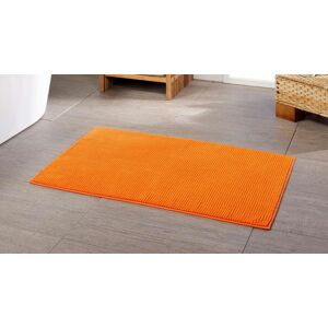 Gözze Badematte »Chenille«, Höhe 15 mm, rutschhemmend beschichtet,... orange Größe rechteckig (70 cm x 120 cm)