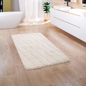 Paco Home Badematte »Corby 254«, Höhe 13 mm, rutschhemmend beschichtet,... creme Größe rechteckig (65 cm x 120 cm)