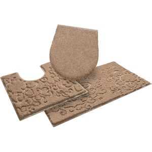 Grund Badematte »Sophia«, Höhe 22 mm, rutschhemmend beschichtet,... helltaupe Größe 3-tlg. Stand-WC Set