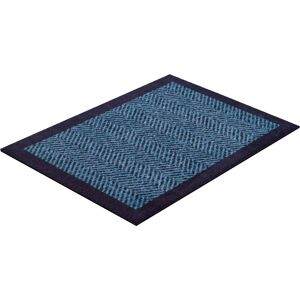 Grund Teppich »Herringbone«, rechteckig, In- und Outdoor geeignet, mit Bordüre türkis/blau Größe B/L: 75 cm x 120 cm