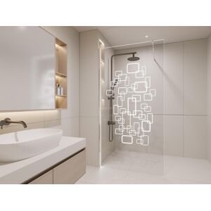 Shower & Design Duschtrennwand Seitenwand italienische Dusche mit LEDs - 90 x 200 cm - BELLA