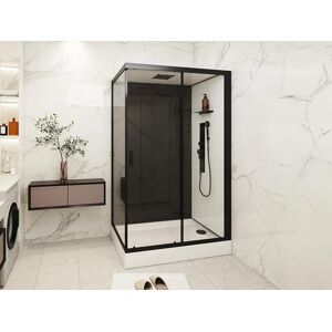 Shower & Design Duschkabine mit Hydromassage - Beidseitige Installation - 110 x 80 x 215 cm - FOMIRA