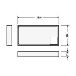 Duravit D-Code Duschwannenträger 140 x 70 cm