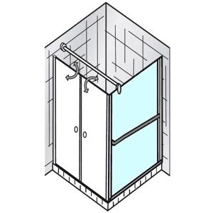 HSK Exklusiv Seitenwand 90 x 200 cm Anschlag rechts für Pendeltür