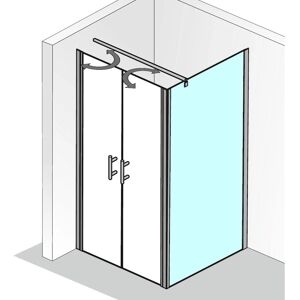 HSK Favorit Nova Seitenwand für Pendeltür Anschlag rechts 80 cm