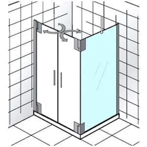 HSK K2P Seitenwand für Pendeltür  90 x 200 cm