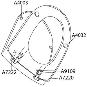 Pressalit Puffer A4032 rund für Sitzring und Deckel