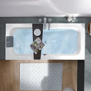 Villeroy & Boch Loop & Friends Square Duo Badewanne 180 x 80 cm, Special Combi Pool Active, Technik Position 2, mit Trio Ablaufgarnitur