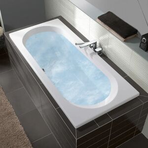 Villeroy & Boch O.novo Solo Badewanne 180 x 80 cm, Special Combi Pool Active, Technik Position 2, mit Trio Ablaufgarnitur