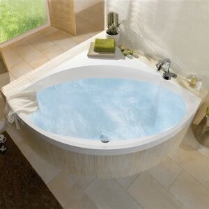 Villeroy & Boch Squaro Eck-Badewanne 145 x 145 cm, Special Combi Pool Active, Technik Position 1, mit Trio Ablaufgarnitur