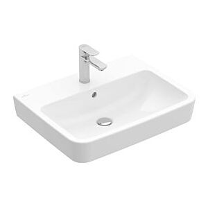 Villeroy und Boch O.novo Waschtisch 4A4165R1 65 x 46 cm, 1 Hahnloch, eckig, mit Überlauf, weiß C-plus