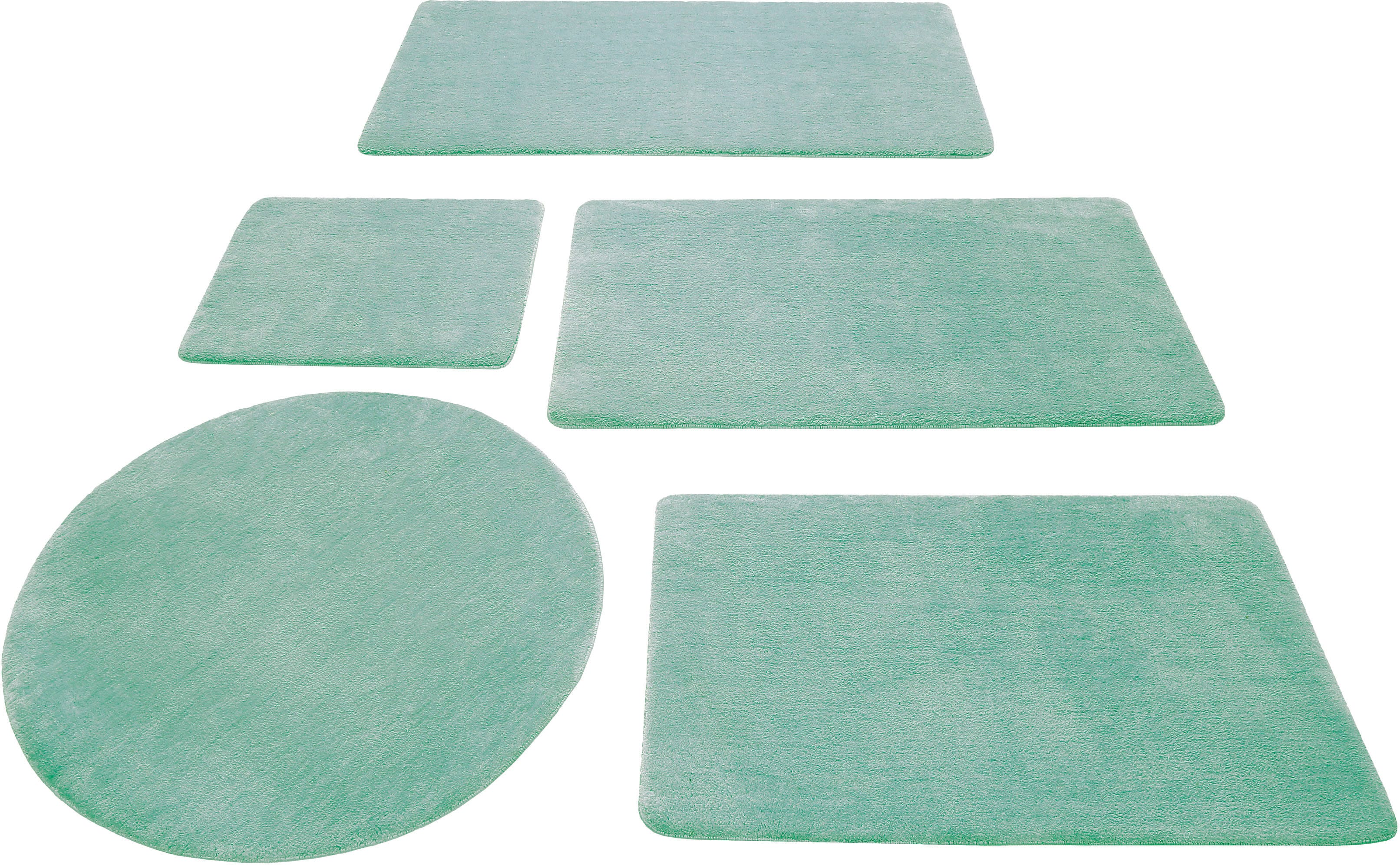 Wecon home Basics Badematte »Joris«, Höhe 20 mm, rutschhemmend beschichtet grün Größe rechteckig 55x65 cm rechteckig 60x100 cm rechteckig 70x120 cm rechteckig 80x150 cm