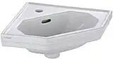 Duravit 1930 Eck-Handwaschbecken 59,5 cm  B: 59,5 T: 45 cm weiß mit wondergliss 07934200001