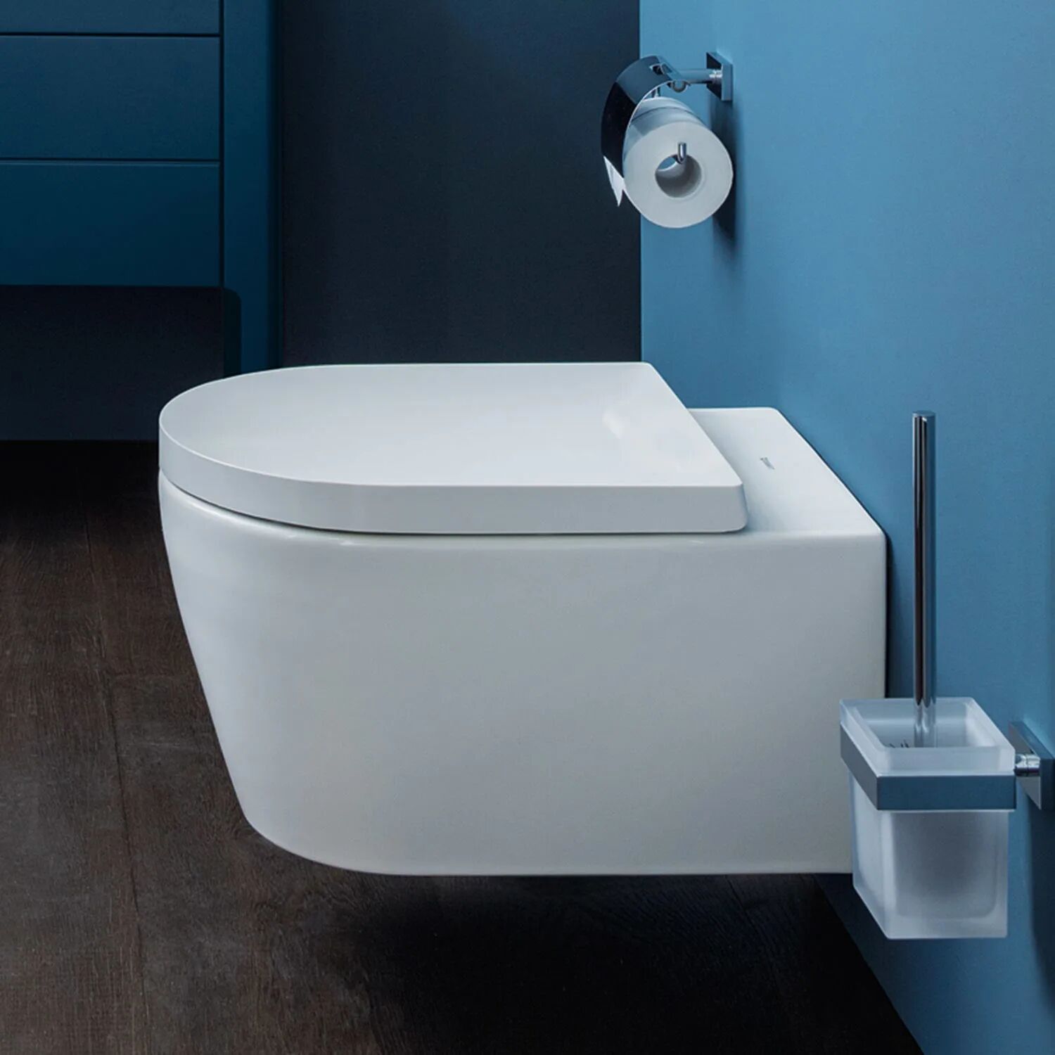 Duravit ME by Starck Wand-WC Rimless Set mit HygieneGlaze und HygieneFlush ME by Starck B: 37 T:57 H: 36 cm weiß/weiß mit hygieneglaze 45790920A1