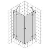 Breuer FIRST GLASS Drehdiagonaleinstieg 4-teilig mit Stangengriff First Glass Stangengriff möglich bis B: 150 H: 220 cm 3768.008.001.099Stangengriff