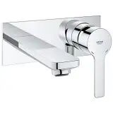 Grohe Lineare Neu 2-Loch-Waschtischbatterie Unterputz, Ausladung 15 cm Lineare Neu Ausladung: 14,9 cm chrom 19409001