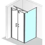 HSK Favorit Nova Seitenwand für Pendeltür Anschlag rechts 90 cm  B: 90 H: 195 cm  139090-41-50-R