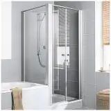 Kermi Ibiza 2000 Seitenwand verkürzt beweglich neben Badewanne 80 x 175 cm, Anschlag links  B: 80 H: 175 cm  I2TVL080172AK