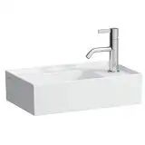 LAUFEN Kartell Handwaschbecken 46 x 28 cm, mit 1 Hahnloch rechts   grau matt H8153347591111