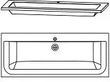 Puris Star Line Glas Möbelwaschtisch 120 cm, mit verdecktem Überlauf Star Line B: 120,6 T: 49,5 H: 1,2 cm optiwhite WGS922E82