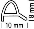 Sprinz Schwallprofil gebogen Opalin S 10 x 8 mm Schwallprofil gebogen,Radius 502 18-105B