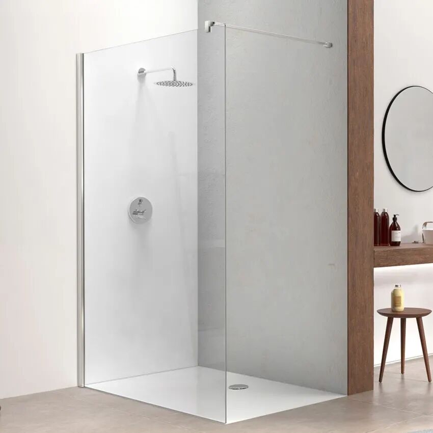 Koralle SL750 Trennwand für Walk-In 120 cm, links SL410 B: 120 H: 200 cm silber hochglanz G606312020C81