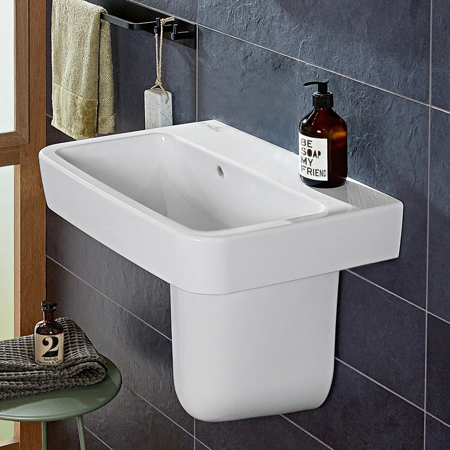 Villeroy & Boch O.novo Handwaschbecken 50 x 37 cm mit Überlauf, ohne Hahnloch O.novo B: 50 T: 37 cm weiß 43445201